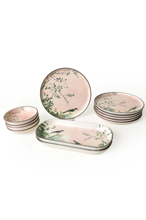Hermia Set de Desayuno de 12 Piezas Multicolor